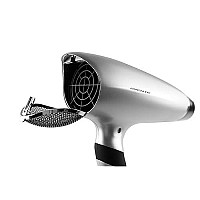 Ovente 1875 Watt Lightweight Hair Dryer, Ionic & Tourmaline Technology, Ideal for Body, Volume & Smoothing, Concentrator Nozzle Attachments & Travel Bag for Home or Professional Use, Silver X2110S