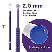 TCP Global Eyelash Extension Micro Brushes, 100 Medium 2.0 mm Tip Size Purple Disposable Brush Applicators - Apply Makeup, Paint Touch Up