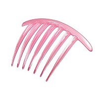 Caravan French Hand Painted Twist Comb, Satin Pink