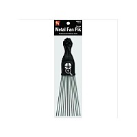 Afro Fan Pick w/Black Fist - Metal African American Hair Comb (Small/Large Combo)