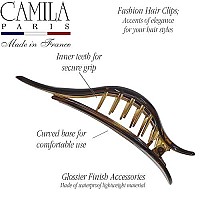 Camila Paris CP2372 French Hair Clips, Large Side Slide Hair Clips for Volume Hair, Strong Hold No Slip Grip, Girls Hair Claw Clips for Women, Durable Styling Girls Hair Accessories, Made In France