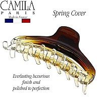 Camila Paris CP2381 French Hair Clip for Women, Small Narrow, Cristal, Girls Hair Claw Clips Jaw Fashion Durable and Styling Hair Accessories for Women, Strong Hold No Slip Grip, Made in France