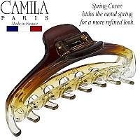 Camila Paris CP2381 French Hair Clip for Women, Small Narrow, Cristal, Girls Hair Claw Clips Jaw Fashion Durable and Styling Hair Accessories for Women, Strong Hold No Slip Grip, Made in France