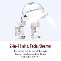 Red Pro Hair Therapy 2-in-1 Hair Steamer & Facial Steamer for Deep Cleaning, Designed for Personal Care at Home or Salon, Moisture Hair 6 X Effectively