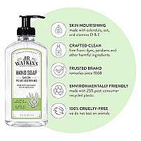 JR Watkins Gel Hand Soap, Aloe & Green Tea, 3 Pack, Scented Liquid Hand Wash for Bathroom or? Kitchen, USA Made and Cruelty Free, 11 fl oz