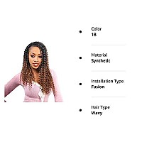 Synthetic Hair Braids FreeTress Water Wave Bulk 22 (4-Pack, 1B)