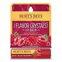 Burt's Bees Flavor Crystals 100% Natural Lip Balm, Red Raspberry with Beeswax & Fruit Extracts - 1 Tube,0.16 ounce