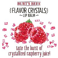 Burt's Bees Flavor Crystals 100% Natural Lip Balm, Red Raspberry with Beeswax & Fruit Extracts - 1 Tube,0.16 ounce