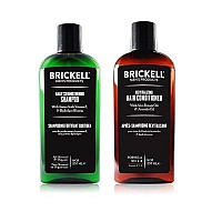 Brickell Men's Daily Revitalizing Hair Care Routine, Shampoo and Conditioner Set For Men, Mint and Tea Tree Oil Shampoo, Strength and Volume Enhancing Conditioner, Natural and Organic, Gift Set