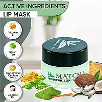 Moisturizing Green Tea Matcha Sleeping Lip Mask Balm, Younger Looking Lips Overnight, Best Solution For Chapped And Cracked Lips, Unique Lip Gloss Formula And Power Benefits Of Green Tea (Matcha)