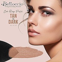 Belloccio High Definition Tan Shade Makeup Concealer 5 gram Jar - Conceal Imperfections, Hide Blemishes, Dark Under Eye Circles, Cosmetic Cream - Use Under Airbrush Foundation