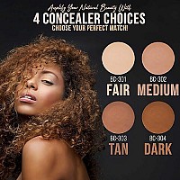 Belloccio High Definition Tan Shade Makeup Concealer 5 gram Jar - Conceal Imperfections, Hide Blemishes, Dark Under Eye Circles, Cosmetic Cream - Use Under Airbrush Foundation