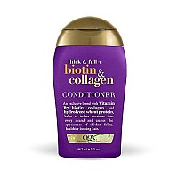 OGX Thick & Full + Biotin & Collagen Conditioner, 3 Ounce Trial Size