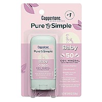 Coppertone Spf50 Waterbabies Pure And Simple Stick 0.49 Ounce (14ml)