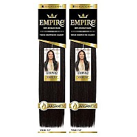 2-Pack Deal ! Sensationnel Human Hair Weave Empire Yaki Weaving (12, 1B)