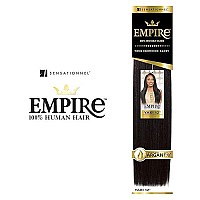 2-Pack Deal ! Sensationnel Human Hair Weave Empire Yaki Weaving (12, 1B)