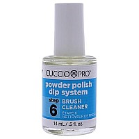 Cuccio Colour Powder Polish Dip System Step 6 - Specially Formulated Resins - Vibrant Finish with Flawless, Rich Color and Durability - Brush Cleanser Nail Polish - 0.5 Oz