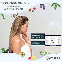 MCT Oil, Certified Food and Therapeutic Grade, Carrier Oil, Massage Oil, Hydrating Oil, Hair Oil, 0 Additives, Pure MCT Oil (128 Ounce (1Gallon))