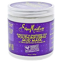 Shea Moisture Kukui Nut & Grapeseed Oils Youth-Infusing Mud Mask for Unisex, 6 Ounce