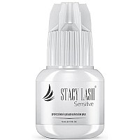 Sensitive Eyelash Extension Glue Stacy Lash 0.17fl.oz/5ml /Low Fume/ 5 Sec Drying time/Retention -5 Weeks/Professional Use Only Black Adhesive for Individual Semi-Permanent Eyelash Extensions