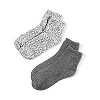 Earth Therapeutics Aloe Vera Socks - Infused with natural aloe vera & Vitamin E - Helps Dry Feet, Cracked Heels, Calluses, Rough Skin, Dead Skin Grey/Charcoal