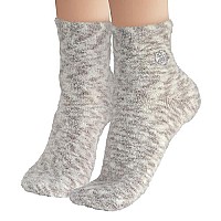 Earth Therapeutics Aloe Vera Socks - Infused with natural aloe vera & Vitamin E - Helps Dry Feet, Cracked Heels, Calluses, Rough Skin, Dead Skin Grey/Charcoal