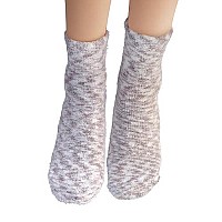 Earth Therapeutics Aloe Vera Socks - Infused with natural aloe vera & Vitamin E - Helps Dry Feet, Cracked Heels, Calluses, Rough Skin, Dead Skin Grey/Charcoal