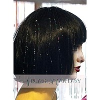 40 Sparkling Hair Tinsel 100 Strands (Stellar Midnight Black)