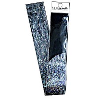 40 Sparkling Hair Tinsel 100 Strands (Stellar Midnight Black)