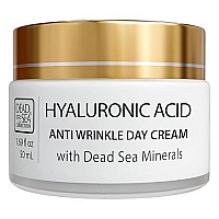 Dead Sea Collection Anti-Wrinkle Day Cream for Face with Hyaluronic Acid - Anti Aging - Skin Care with Sea Minerals - Nourishing, Moisturizer, Hydrating and Smoothing Face Cream (1.69 fl.oz)