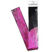 40 Sparkling Hair Tinsel 100 Strands (Fuchsia Pink)