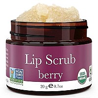 Organic Lip Scrub Berry - Lip Scrubs Exfoliator & Moisturizer, Lip Exfoliator Scrub, Sugar Lip Scrubs, Lip Sugar Scrub, Lip Care Products for Chapped Lips, Lip Scrubber, Lip Moisturizer for Dry Lips