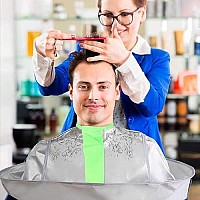 Familys Haircut Capes Umbrella for Adult/Kids Barber Salon Apron Keep Hair Off Clothes and Floor