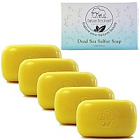 Natural Elephant Dead Sea Sulfur Soap 4.4 oz 5 Pack (5 Soap Bars)