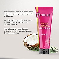 Mielle Organics Babassu Brazilian Curly Cocktail Curl Cream for Dry & Curly Hair Types, Moisturizing Cream for Curly Hair, 7.5 Ounces