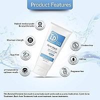 Tutta La Pelle Benzoyl Peroxide Body Wash 10% - Acne Face Wash & Acne Body Wash - Butt Acne Treatment & Back Acne Treatment - Highest Grade Medical Facial Cleanser, Maximum Strength Acne Wash 6.7 oz