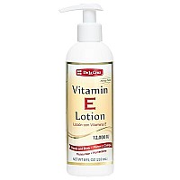 De La Cruz Vitamin E Lotion for Dry Skin with 12,000 IU - Moisturizing Body Lotion for All Skin Types - Made in USA, 8 FL OZ.