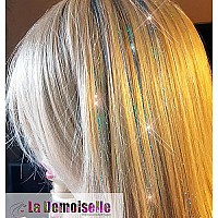 40 Hair Tinsel 250 Strands 7 ALL Sparkling Colors (Blue Flame, Blue Sea, Green Emerald, Pink Fuchsia, Purple Orchid, Red Fire, Midnight Black)