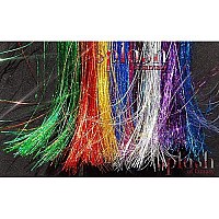 40 Hair Tinsel 250 Strands 7 ALL Sparkling Colors (Blue Flame, Blue Sea, Green Emerald, Pink Fuchsia, Purple Orchid, Red Fire, Midnight Black)