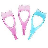 3PCS Random Color Plastic Makeup Upper Lower Eye Lash Mascara Applicator Guard With Comb Eyelashes Curlers Applicators For Women Girls