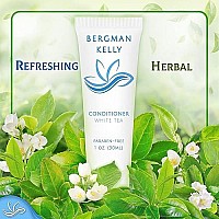 BERGMAN KELLY Travel Shampoo and Conditioner Set (1 fl oz, 100 Pieces, White Tea), Delight Your Guests with a Revitalizing and Refreshing Hotel Toiletries and Guest Hospitality in Bulk