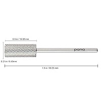 PANA Flat Top Small Barrel 3/32 Shank Size - (Silver, Extra Fine Grit) - Fast remove Acrylic or Hard Gel Nail Drill Bit for Manicure Pedicure Salon Professional or Beginner