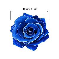 15 Pieces Flower Hair Clips Rose Flower Hairpin Clip Mexican Flower Pin Flower Brooch, Medium(Fresh Colors)