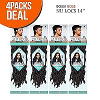 Bobbi Boss Synthetic Hair Crochet Braids African Roots Braid Collection Nu Locs 14 (4-PACK, 2)