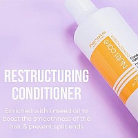 Fanola No Yellow Shampoo & Nutri Care Restructuring Conditioner 11.8 oz / 2pk - Anti Brass Depositing Purple Shampoo Toner for Blonde Hair + Nutri Care Restructuring Deep Conditioner for Damaged Hair