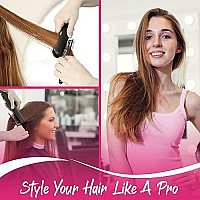 Herstyler Straightening Comb For Hair - Flat Iron Comb For Great Tresses Hair Straightener Comb With A Firm Grip - Straightener Comb For Knotty Hair - Styling Comb - Hair Comb for Straight Hair (Pink)