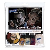 Graftobian Deluxe Zombie Makeup Kit - Expanded Theatrical Makeup Kit for Costumes, Cosplay, and Halloween