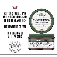 Cremo Beard & Scruff Cream, Cedar Forest, 4 oz - Soothe Beard Itch, Condition and Offer Light-Hold Styling for Stubble and Scruff (Product Packaging May Vary)