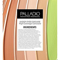 Palladio Full Coverage Concealer, Under Eyes Disguise, Creamy Face and Eye Concealer, Evens Skin Tone, Conceals Blemishes, Dark Circles and Fine Lines, Use with Concealer Brush, Lemonade