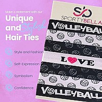 Infinity Collection Volleyball Hair Accessories, Volleyball Hair Ties, No Crease Volleyball Hair Elastics Set